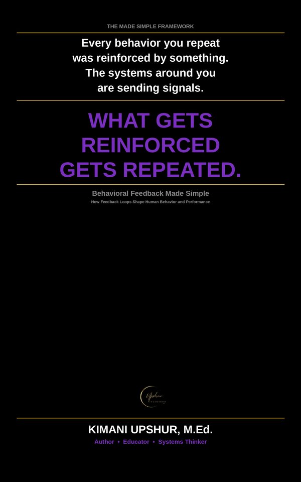 Behavioral Feedback Made Simple book cover by Kimani Upshur, M.Ed.