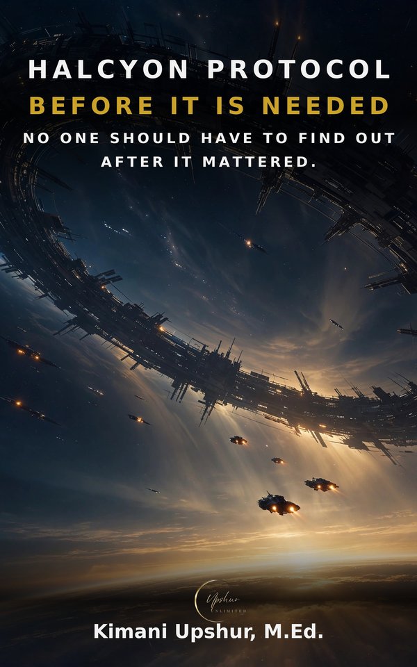 HALCYON PROTOCOL: Before It Is Needed book cover by Kimani Upshur, M.Ed.