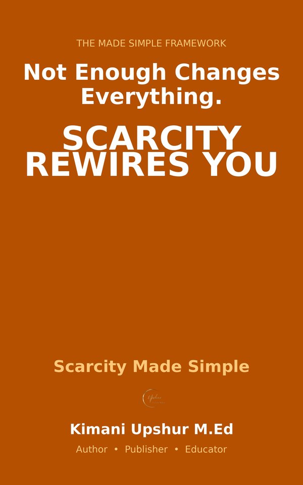 Scarcity Made Simple book cover by Kimani Upshur, M.Ed.